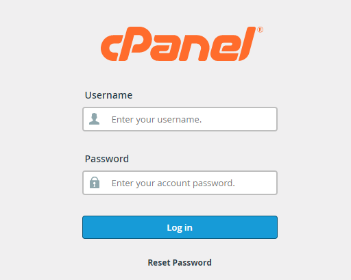 how to login to cPanel